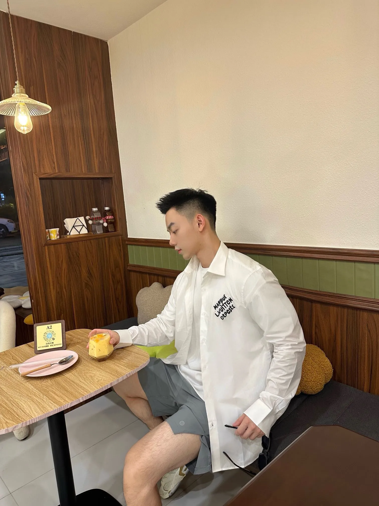 Louis Vuitton 25ss Embroidered Letter Logo Shirt